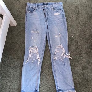 Distressed Mom Jeans